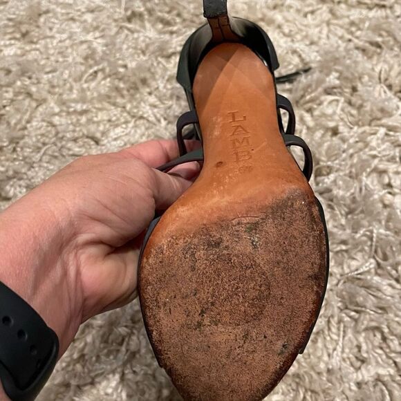 L.A.M.B. Gwen Stefani Oakley iridescent gladiator strappy stiletto heels 6.5 - Picture 12 of 16